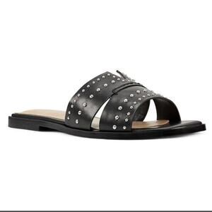 |Nine West| Black Studded Slide Sandals Like New!